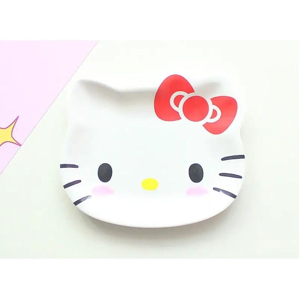 Hello Kitty White Melamine Serving Tray Food Plate Sanrio‎ 5.91"